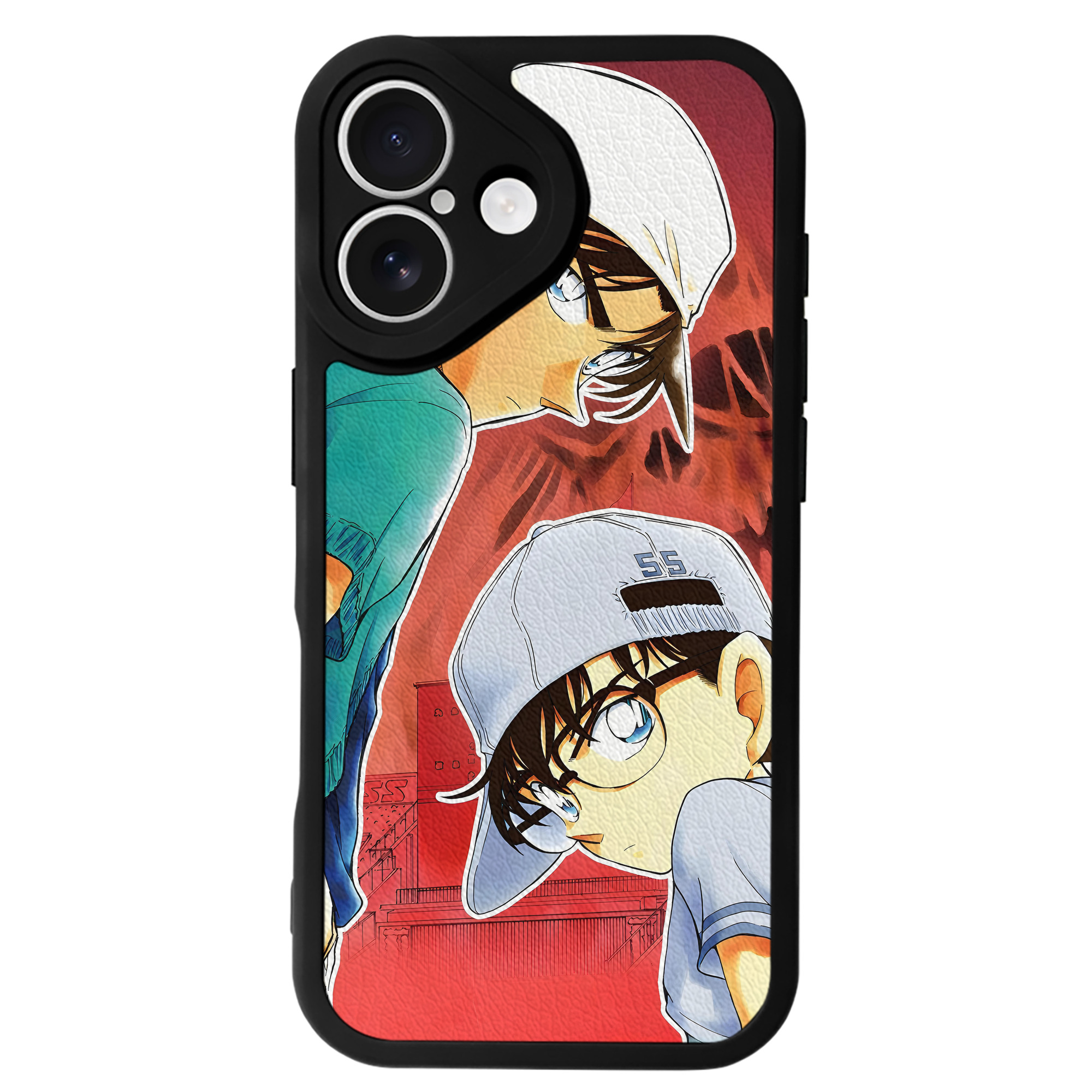 （画像用） 名探偵コナン Detective Conan 【iPhone 16シリーズ対応】シリコンスマホケース（レザー調） 材質：シリコン